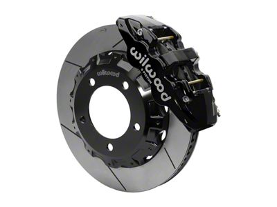 Wilwood AERO6 Front Big Brake Kit with 14.25-Inch Slotted Rotors; Black Calipers (07-15 Tundra)