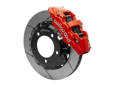 Wilwood AERO6 Front Big Brake Kit with 14.25-Inch Slotted Rotors; Red Calipers (07-15 Tundra)