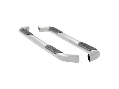 60 Sries 3-Inch Round Nerf Side Step Bars; Polished Stainless (07-18 Tundra CrewMax)