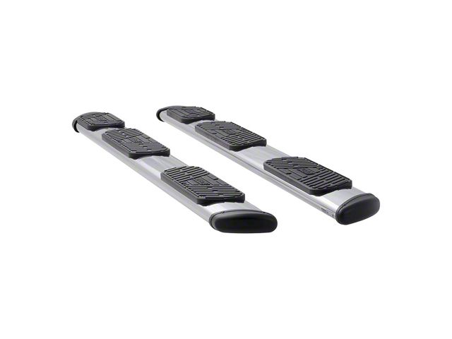 Regal 7-Inch Wheel-to-Wheel Oval Side Step Bars; Polished Stainless (07-21 Tundra CrewMax w/ 5-1/2-Foot Bed)