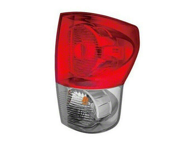 Toyota Factory Replacement Tail Light; Chrome Housing; Red/Clear Lens; Passenger Side (07-09 Tundra)