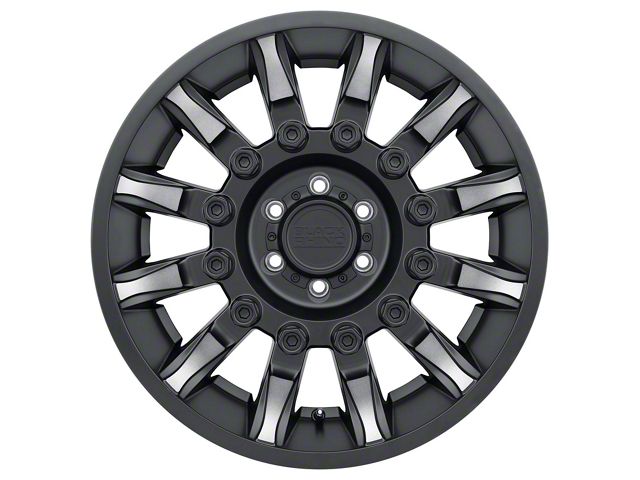 Black Rhino Mission Matte Black with Machined Tinted Spoke 5-Lug Wheel; 18x9; 12mm Offset (14-21 Tundra)
