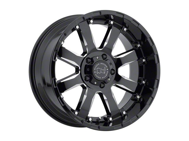 Black Rhino Sierra Gloss Black Milled 5-Lug Wheel; 18x9; 12mm Offset (07-13 Tundra)