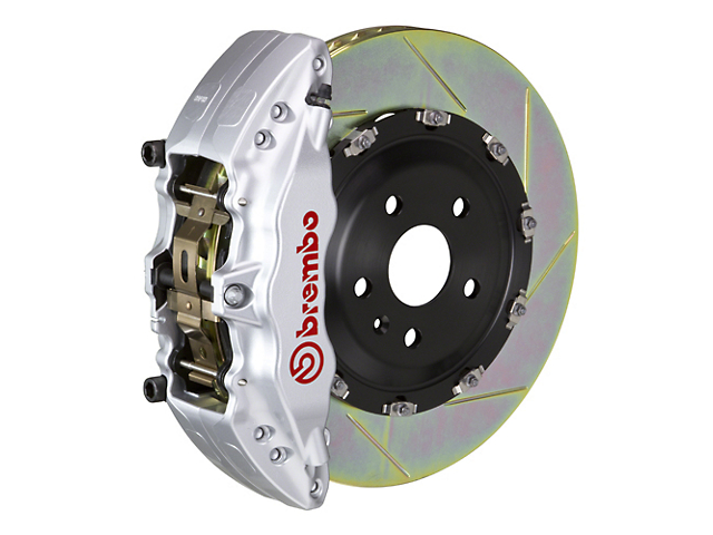 Brembo GT Series 6-Piston Front Big Brake Kit with 15-Inch 2-Piece Type 1 Slotted Rotors; Silver Calipers (07-16 Tundra)