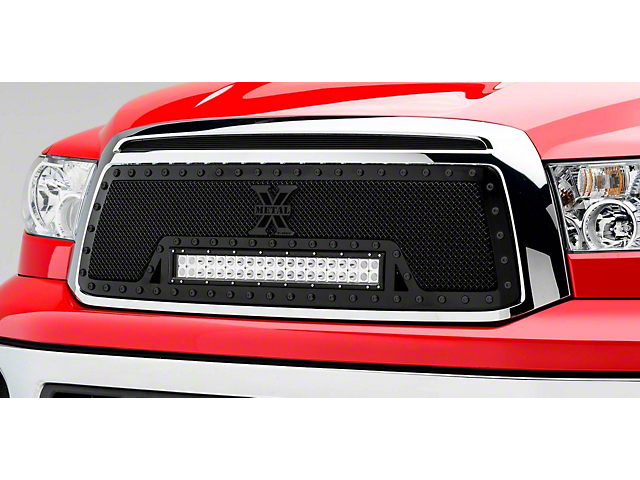 T-REX Grilles Stealth Torch Series Upper Grille Insert with 20-Inch LED Light Bar; Black (10-13 Tundra Base, SR5)