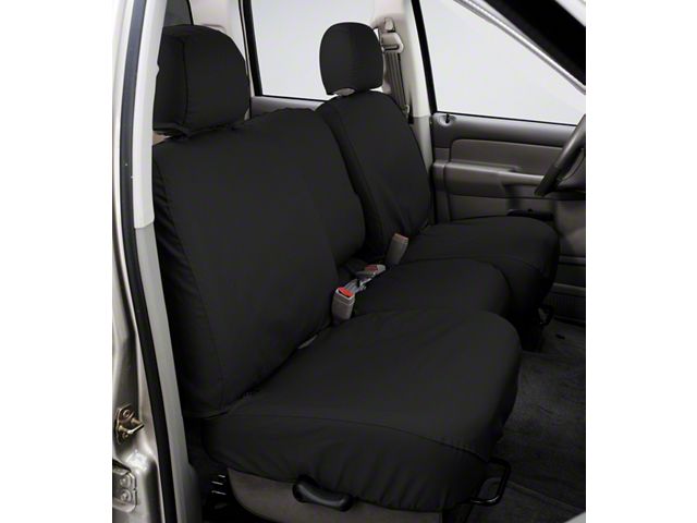 Covercraft Seat Saver Polycotton Custom Second Row Seat Cover; Charcoal (14-21 Tundra CrewMax)