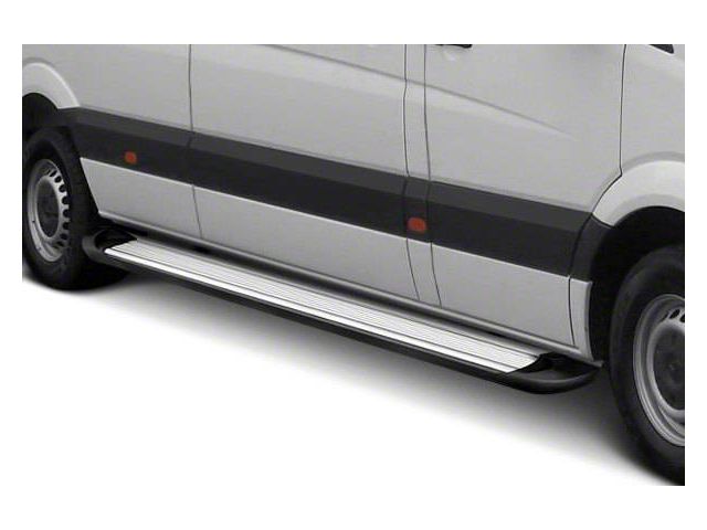 Running Boards; Silver Aluminum; 6-Inch Stripe Step Pad (07-21 Tundra Double Cab)