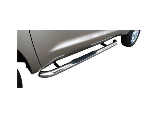 3-Inch Round Side Step Bars; Stainless Steel (07-17 Tundra Regular Cab)