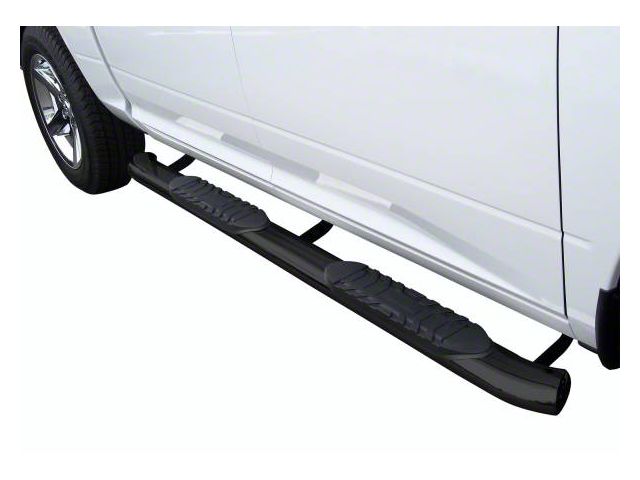5-Inch Premium Oval Side Step Bars; Semi-Gloss Black (07-21 Tundra Double Cab)