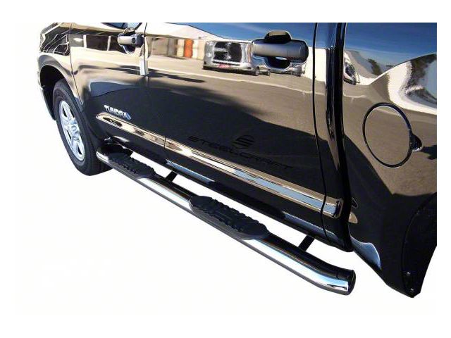 5-Inch Premium Oval Side Step Bars; Stainless Steel (07-21 Tundra CrewMax)