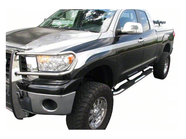 5-Inch Premium Oval Side Step Bars; Stainless Steel (07-21 Tundra Double Cab)