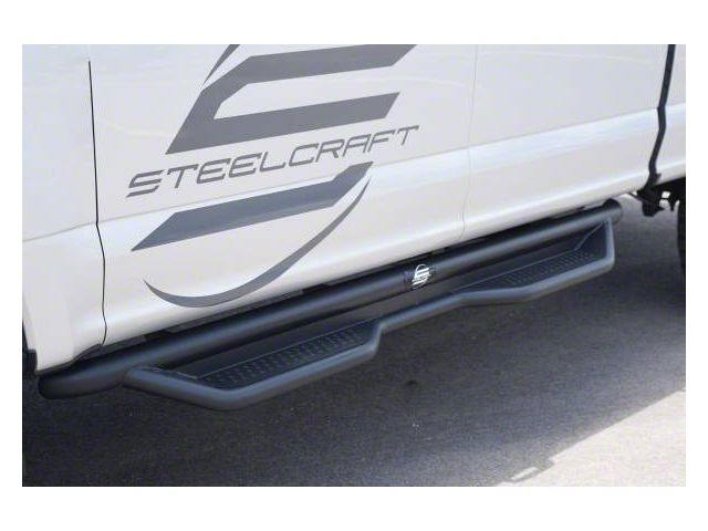 HD Side Step Bars; Textured Black (07-21 Tundra Double Cab)