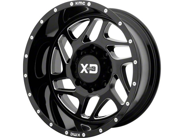 XD Fury Gloss Black Milled 5-Lug Wheel; 20x9; 18mm Offset (07-13 Tundra)