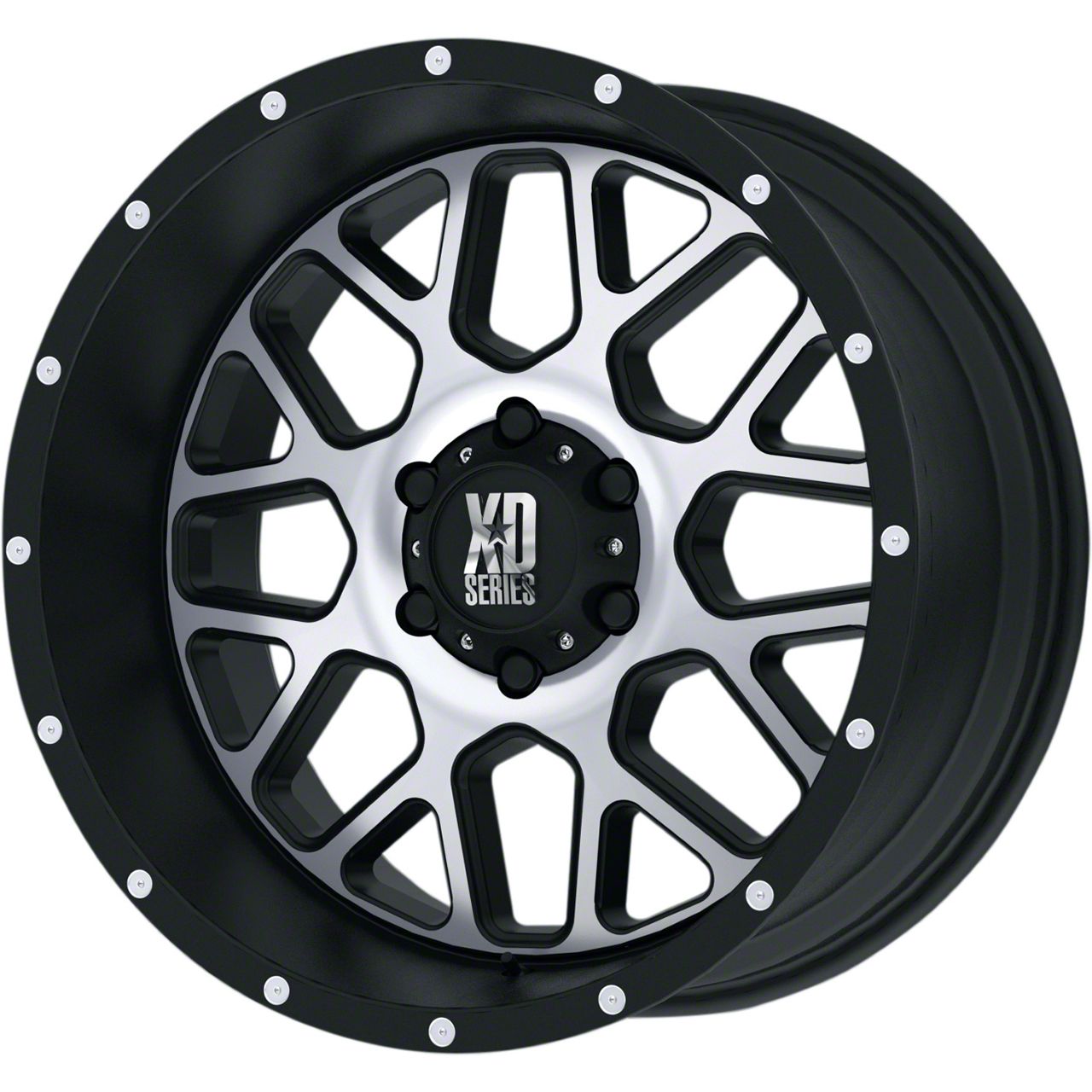 XD Tundra Grenade Satin Black Machined 5-Lug Wheel; 20x9; 25mm Offset ...