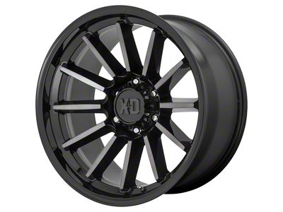 XD Luxe Gloss Black Machined with Gray Tint 5-Lug Wheel; 20x9; 18mm Offset (14-21 Tundra)