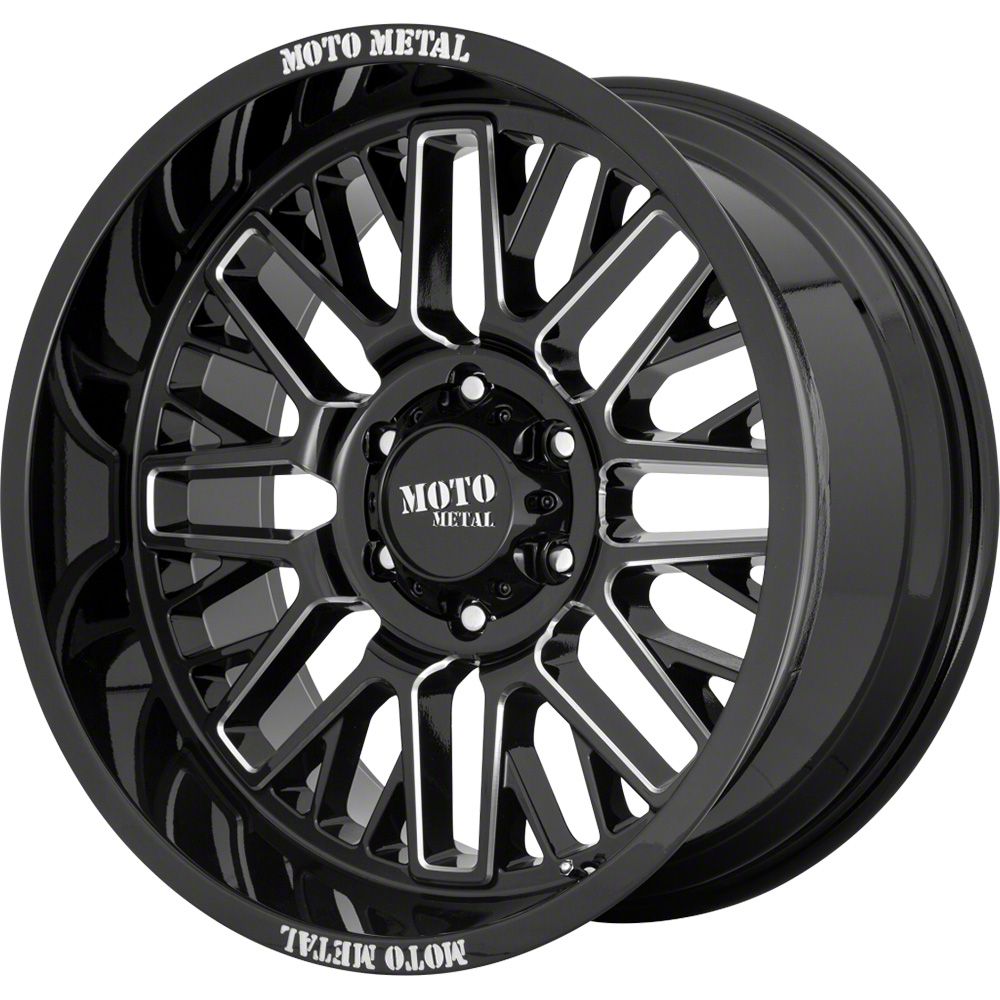 Moto Metal Tundra MO802 Gloss Black Milled 5-Lug Wheel; 20x9; 0mm ...