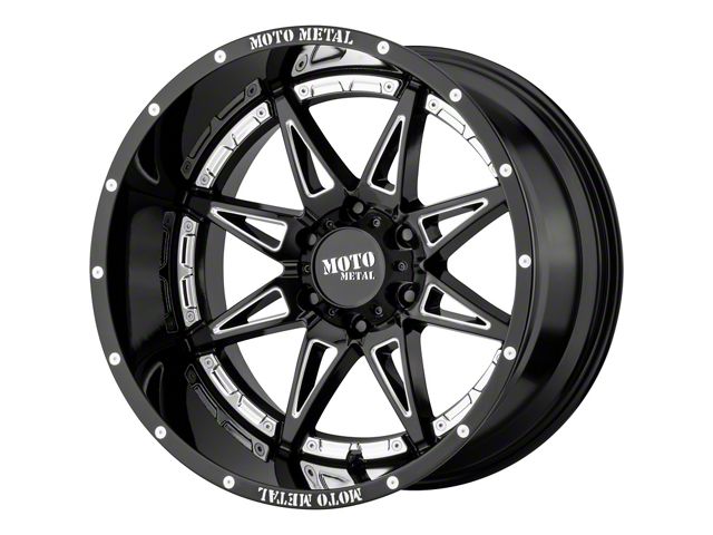Moto Metal MO993 Hydra Gloss Black Milled 5-Lug Wheel; 20x9; 18mm Offset (07-13 Tundra)