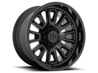XD Rover Satin Black with Gloss Black Lip 5-Lug Wheel; 20x9; 18mm Offset (14-21 Tundra)