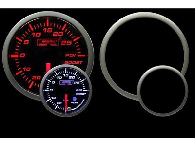 Prosport 52mm Premium Series Boost Gauge; 30 PSI; Amber/White (Universal; Some Adaptation May Be Required)