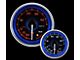 Prosport 52mm Crystal Blue Series Boost Gauge; Electrical; 30 PSI; Amber/White with Blue Halo Ring (Universal; Some Adaptation May Be Required)