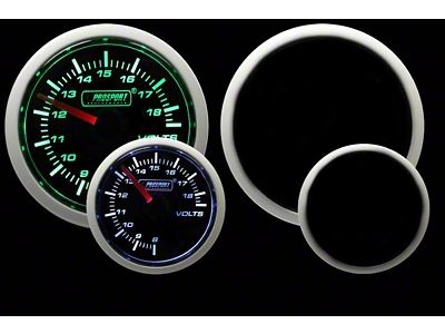 Prosport 52mm Performance Series Volt Gauge; Electrical; Green/White (Universal; Some Adaptation May Be Required)