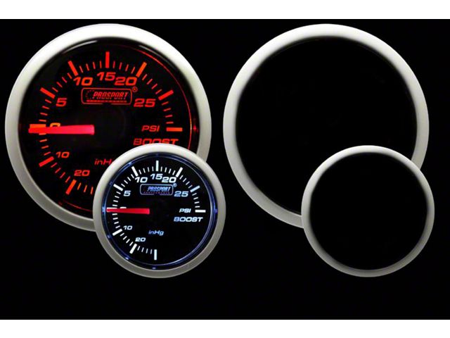 Prosport 52mm Performance Series Boost Gauge; Electrical; 30 PSI; Amber/White (Universal; Some Adaptation May Be Required)