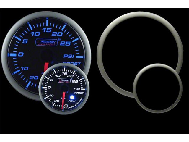 Prosport 52mm Premium Series Boost Gauge; Electrical; Green/White (Universal; Some Adaptation May Be Required)