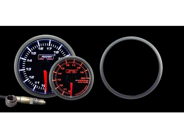 Prosport 60mm Premium Series Wideband Air/Fuel Ratio Gauge; Amber/White (Universal; Some Adaptation May Be Required)