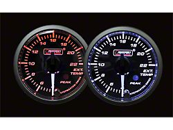 Prosport 52mm Premium Series White Pointer Boost Gauge; Electrical; Green/White (Universal; Some Adaptation May Be Required)