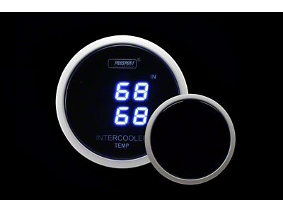 Prosport 52mm Digital Series Dual Intercooler Air Temperature Gauge; Blue LCD Display (Universal; Some Adaptation May Be Required)
