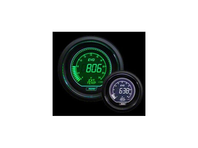 Prosport 52mm EVO Series Exhaust Gas Temperature Gauge; Electrical; Green/White (Universal; Some Adaptation May Be Required)
