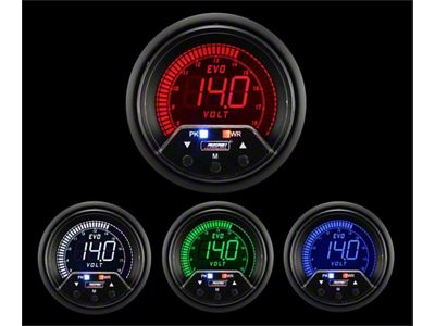 Prosport 60mm Premium EVO Series Volt Gauge; Quad Color (Universal; Some Adaptation May Be Required)