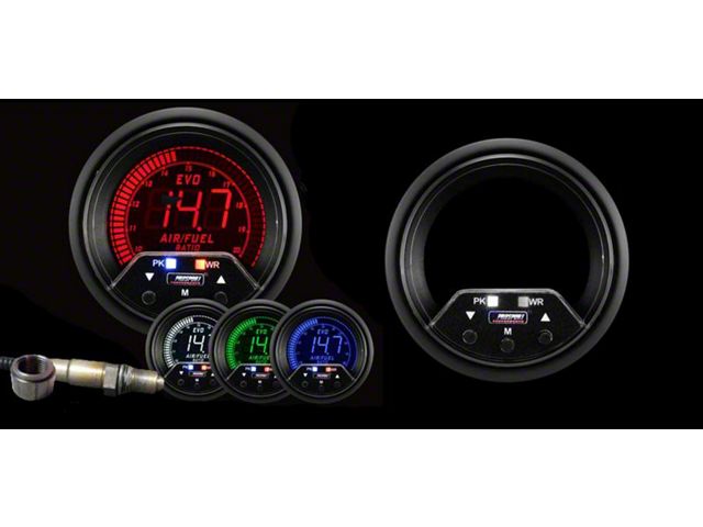 Prosport 60mm Premium EVO Series Wideband Air Fuel Ratio Gauge with With Bosch Sensor; Electrical; Blue/Red/Green/White (Universal; Some Adaptation May Be Required)