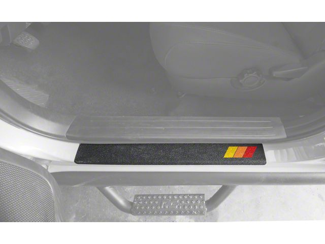 Front Door Sill Protection; Black, Yellow, Orange and Red (07-21 Tundra)