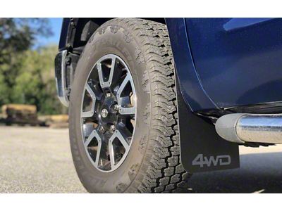 Mud Flaps with Cement Gray 4x4 Logo; Front (14-21 Tundra)