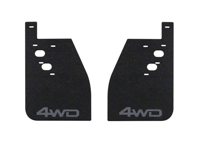 Mud Flaps with Cement Gray 4x4 Logo; Rear (14-21 Tundra)