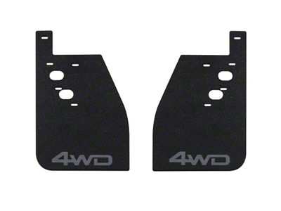 Mud Flaps with Cement Gray 4x4 Logo; Rear (14-21 Tundra)