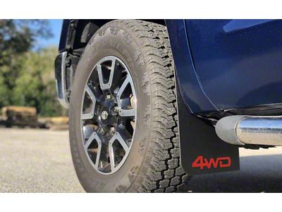 Mud Flaps with TRD Red 4x4 Logo; Front (14-21 Tundra)
