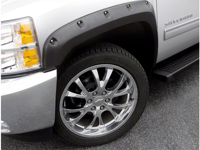Elite Series Rivet Style Fender Flares; Front and Rear; Smooth Black (14-21 Tundra)
