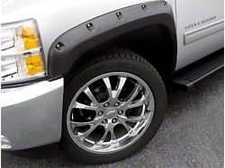 Fender Flare; Rivet Style; Front and Rear; Smooth Black Finish; 4.25 x 2.25-Inch; 4-Piece (14-19 Tundra)