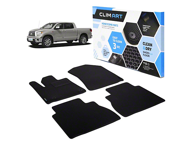 Custom Fit Front and Rear Floor Liners; Black (10-13 Tundra CrewMax)