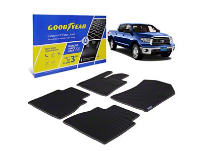 Goodyear Car Accessories Custom Fit Front and Rear Floor Liners; Black (10-13 Tundra CrewMax)