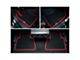 Custom Fit Front and Rear Floor Liners; Black/Red (14-21 Tundra CrewMax)