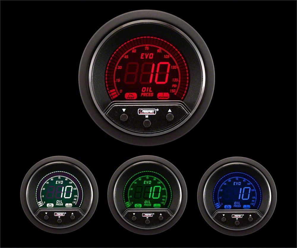 Prosport Tundra 52mm Premium EVO Series Oil Pressure Gauge; Electrical