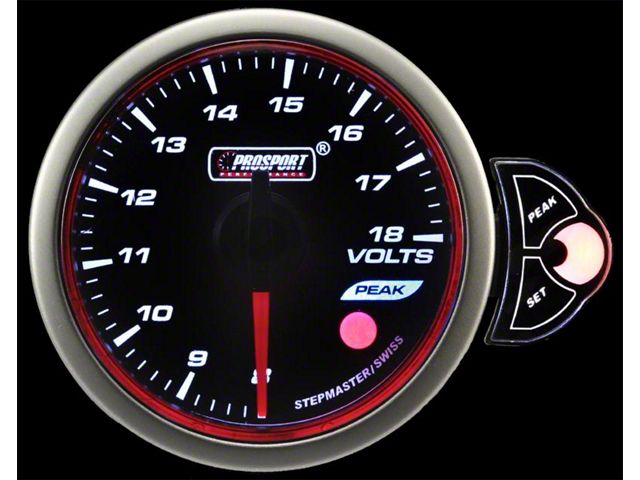 Prosport 52mm Halo Premium Series Volt Gauge; Blue/White/Amber (Universal; Some Adaptation May Be Required)