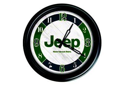 Indoor/Outdoor LED Wall Clock with Jeep Logo