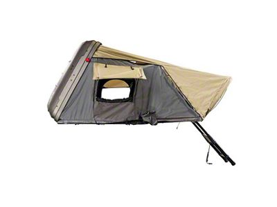 Overland Vehicle Systems HD Bundu 2 Hard Shell Roof Top Tent; Grey Body and Green Rainfly (Universal; Some Adaptation May Be Required)