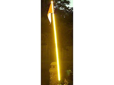 LED Flag Pole Whip; Orange; 5-Foot (Universal; Some Adaptation May Be Required)