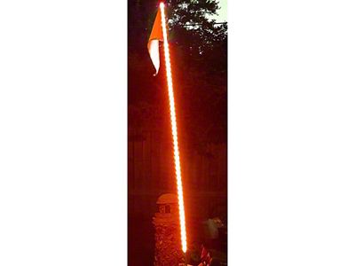 LED Flag Pole Whip; Red; 5-Foot (Universal; Some Adaptation May Be Required)