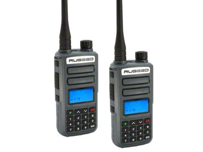 Rugged Radios GMR2 Plus GMRS and FRS Two-Way Handheld Radios; Grey